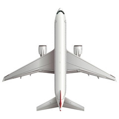 white airplane topview dicut png