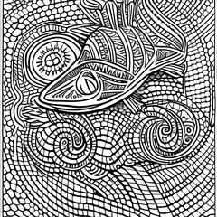 Abstract Line Art Pattern Background