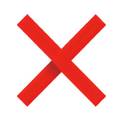 red X mark, vector style, simple, transparent background, clip art, no shadows, no icon, disagree icon, letter X illustration icon