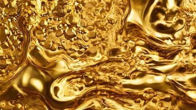 Glowing fluid liquid gold texture