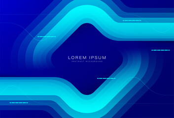 Blue abstract background. Modern blue gradient geometric shape design. Futuristic technology concept. Suit for website, brochure, banner, corporate, business, cover, poster, science, flyer