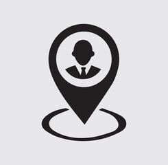 location black icon. Map pointer icon. Location,Contact pin, gps. vector illustration.Adobe Illustrator Artwork.EPS 10