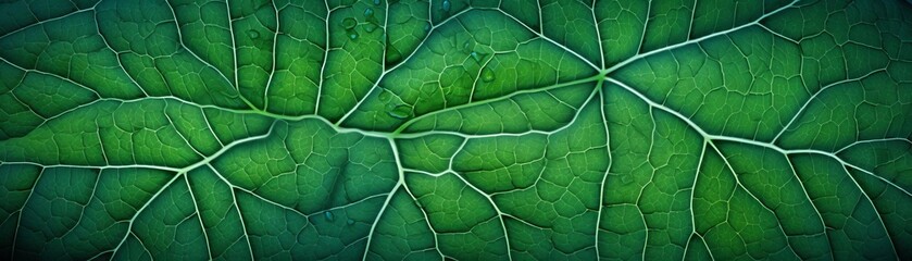 Nature study image of a leafs surface, highlighting the epidermal cells essential role in maintaining plant health and efficiency in photosynthesis