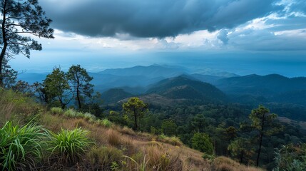 Obraz premium Impressive mountain landscapes in dry seasonal environments