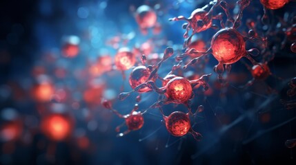 3D illustration of human stem cells, detailed visualization focusing on cellular characteristics and potential applications