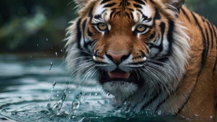 Obraz premium Write a scene where a character with tigers eye