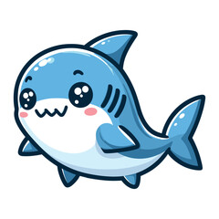 Obraz premium shark underwater fauna cartoon ocean animal