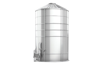 A tall, cylindrical structure used for storing grain or other bulk materials.