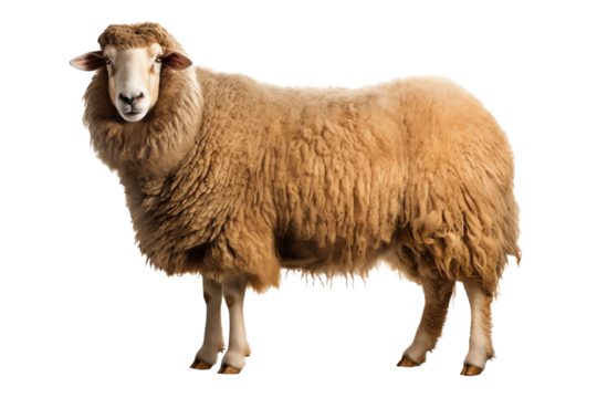 A studio photo of a sheep 