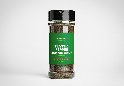 Plastic Pepper Jar Mockup