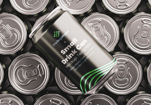Small Drink Can Pack Mockup