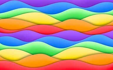 Abstract rainbow pride wave background, colorful background