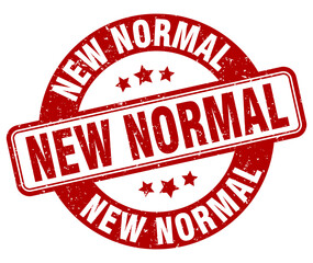 new normal stamp. new normal label. round grunge sign
