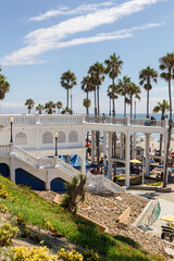 a scenic view over the beautiful coastline of oceanside with beautiful residential buildings and...