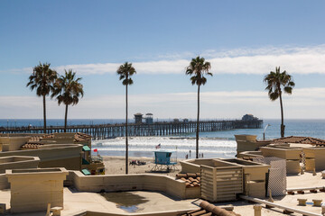 a scenic view over the beautiful coastline of oceanside with beautiful residential buildings and...