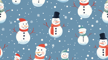 Snowman pattern Vector style vector design illustration