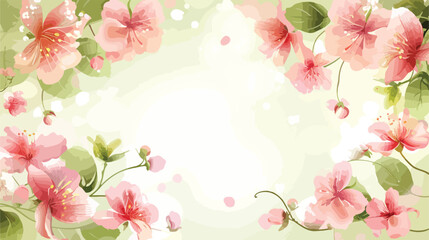 Spring flower frame vector Vector style vector design