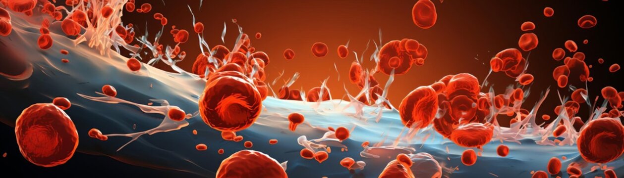 Illustration of platelets in the clotting process, highlighting their role in thrombus formation with a clear focus on the activation sequence