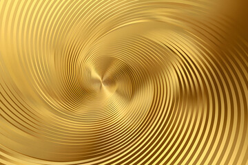 Fototapeta premium Golden abstract concentric circles create a hypnotic spiral pattern