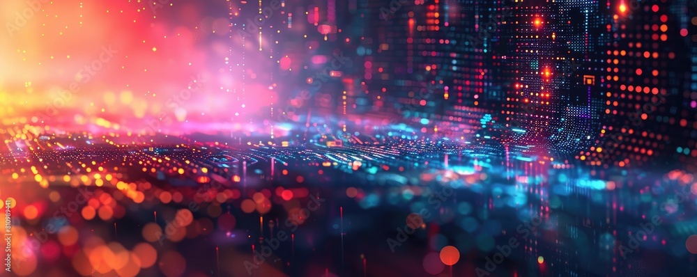 Poster abstract technology data background digital reminiscent of computer screens