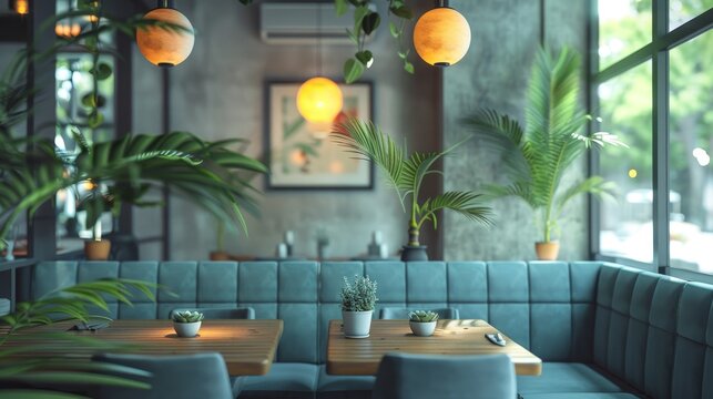 Restaurant booth, minimalist design