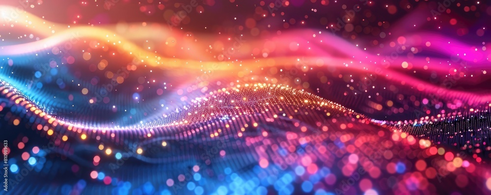 Poster abstract technology data stream background