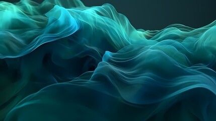Obraz premium Digital technology aquamarine wave motion poster web page PPT background