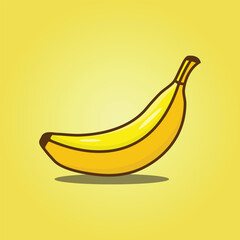 Banana vector isolated, fruit vector illustration design