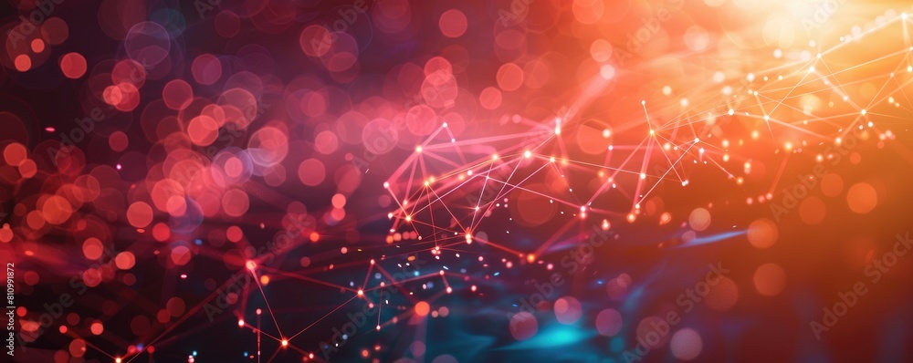 Aufkleber abstract technology futuristic network background with interconnected