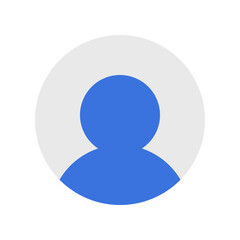 Vector user account profile icon. Black, white background. Perfect for app and web interfaces, infographics, presentations, marketing, etc.