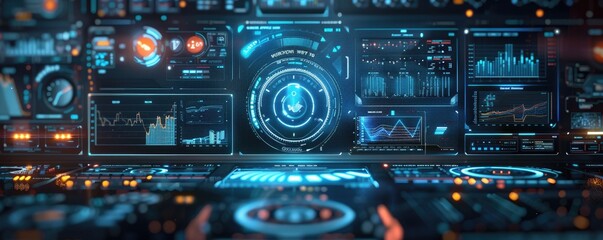 Fototapeta premium abstract technology interface background