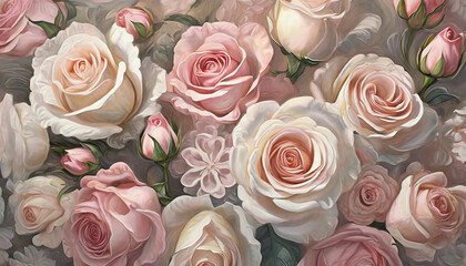  Sweet color rose in soft style for background