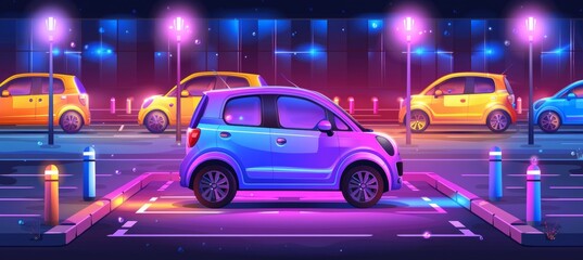 Colorful car silhouettes  versatile vector illustrations for posters, banners, and ads