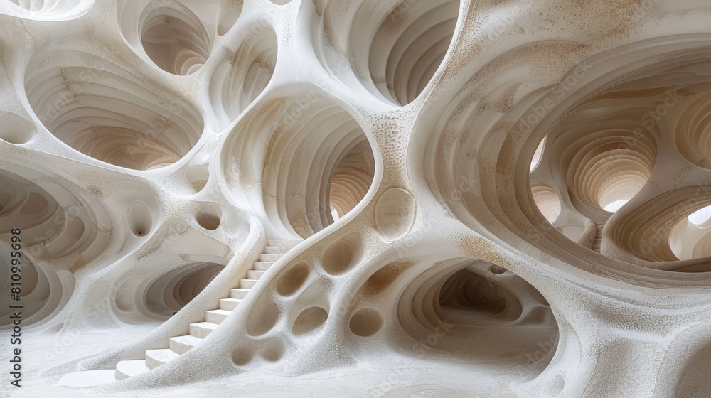 Fototapete the image is a 3d rendering of an organic structure