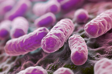 Close up of Escherichia Coli Bacteria