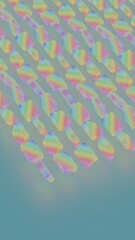 An interpretation of quantum fluctuations, depicted as a dynamic, ever-changing 3D terrain..