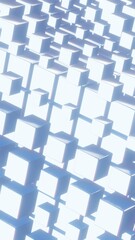 Simplified blockchain depicted through stylized geometric shapes, offering a modern and abstract representation of decentralized technology..