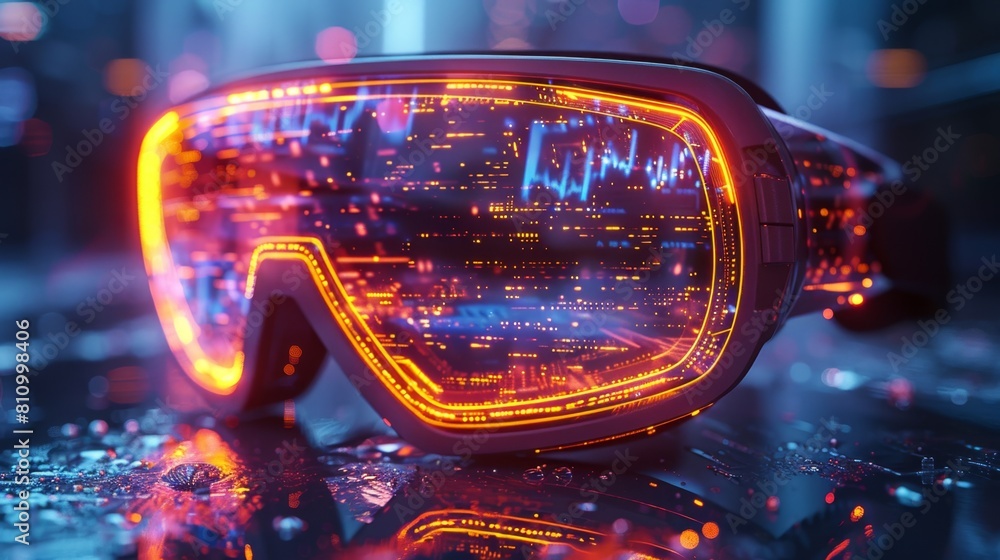 Poster augmented reality glasses utilize futuristic tech for advanced vision enhancement, revolutionizing h