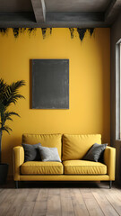 Frame Wall Art Mockup Living Room