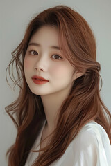 Fototapeta premium 여자 헤어스타일 모델