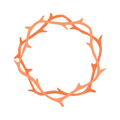 Crown of thornes icon clipart avatar logotype isolated vector illustration