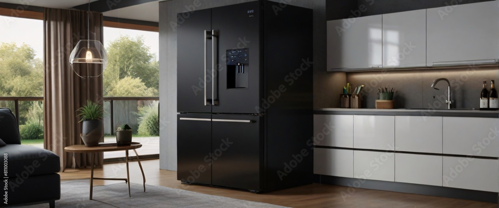 Poster showcase the power of the internet of things with a visually stunning image of a smart home filled w