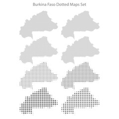 Burkina Faso dotted map