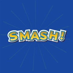 Smash text effect. Editable font style