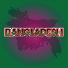 Bangladesh text effect. Editable font style