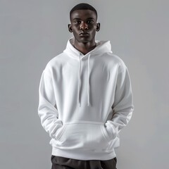 Obraz premium portrait of Blank hoodie mockup