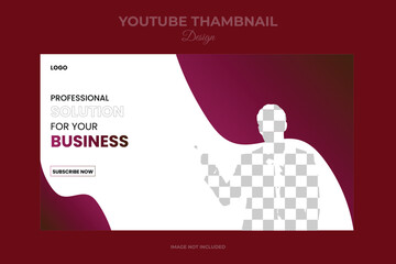 Corporate YouTube video thumbnail and social media post web banner template