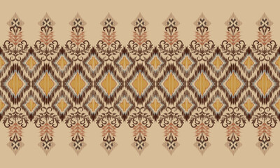 Hand draw african Ikat paisley seamless pattern.geometric ethnic oriental pattern traditional background.great for textiles, banners, wallpapers, wrapping vector design.