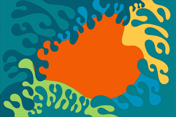 Vector colorful liquid abstract background pattern for poster, banner, print, and social media story