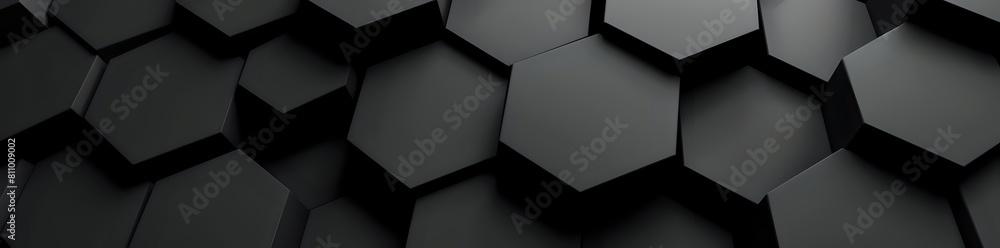 Poster abstract black hexagonal pattern background